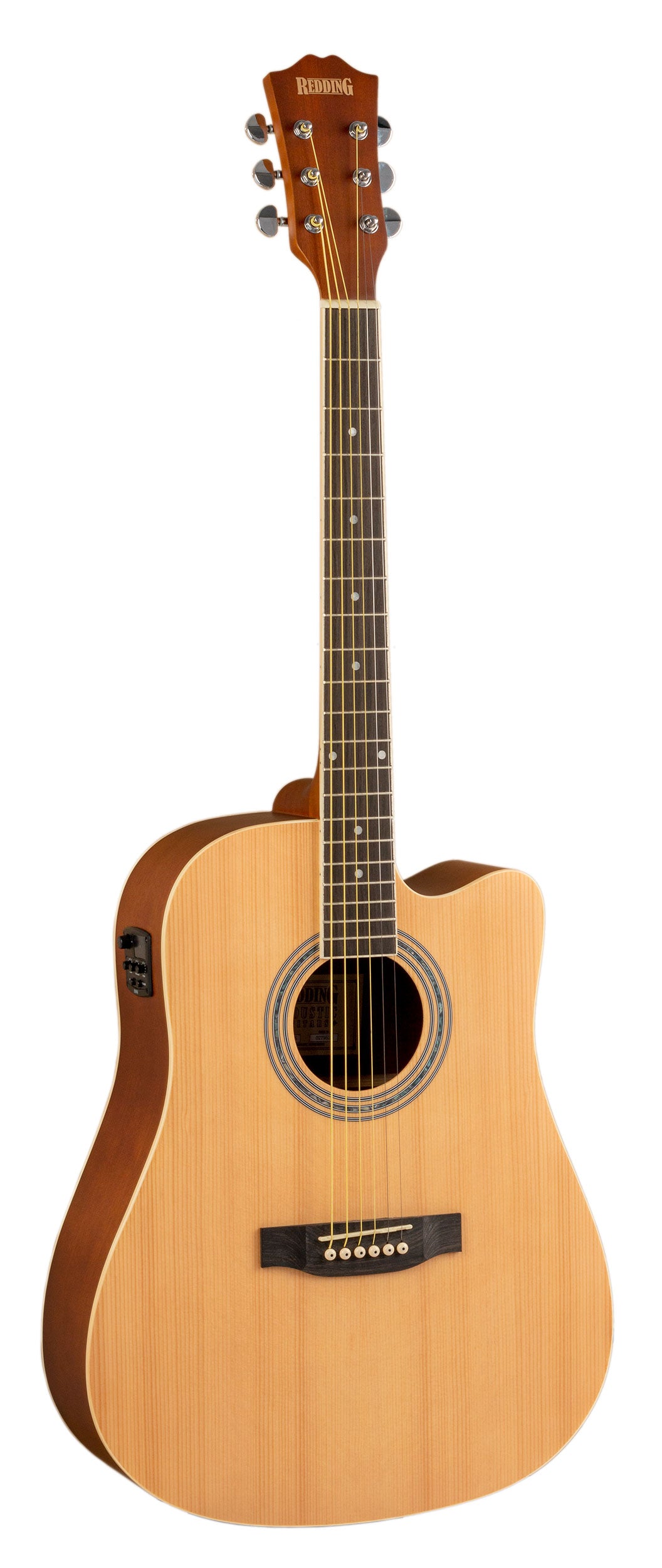 Redding | RED60CENS | Dreadnought Electric/Acoustic Guitar | Natural Redding | RED60CENS | Dreadnought Electric/Acoustic Guitar | Natural